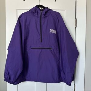 High Point University Purple 1/4 Zip Pullover Raincoat with Hood